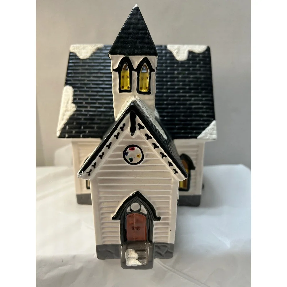 Dept 56 Church of the Open Door Snow Village 1987 Vintage Christmas 5064-4